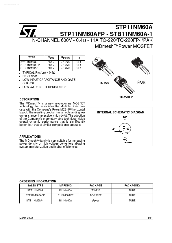 STP11NM60A