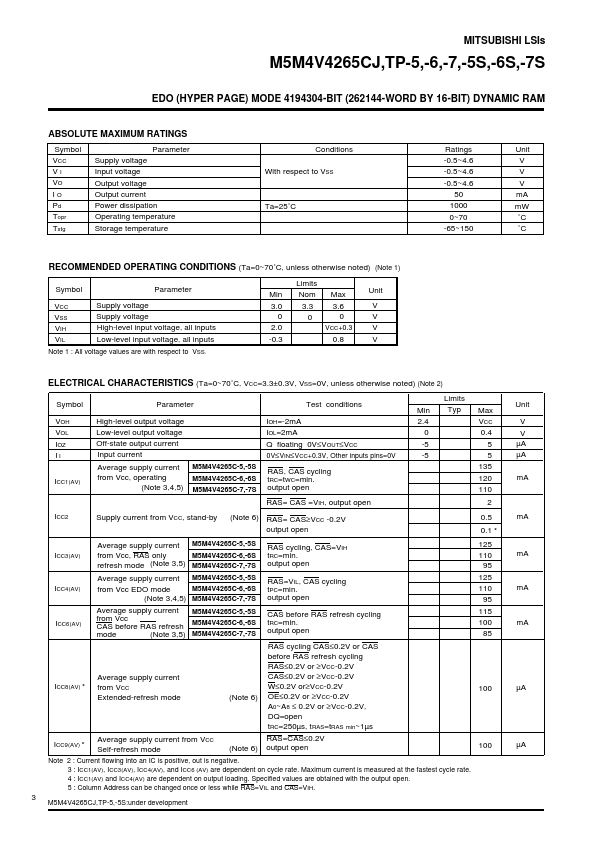 M5M4V4265CTP-5