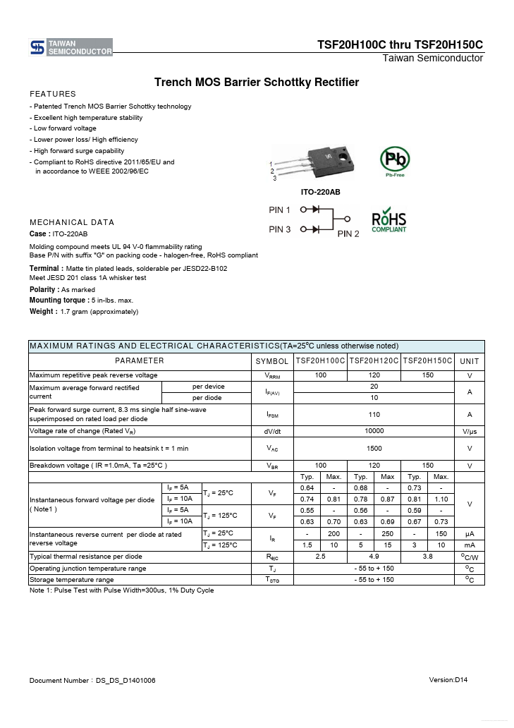 TSF20H150C