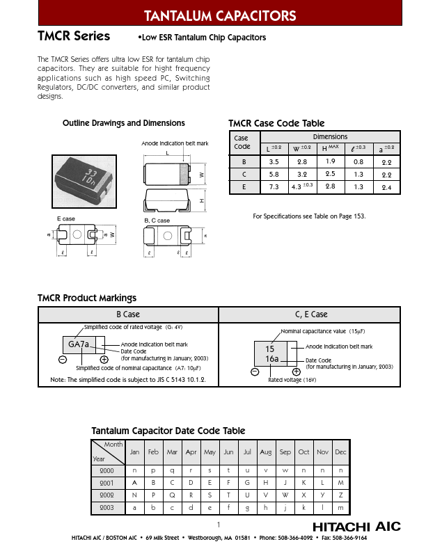 TMCRE1A157KTR