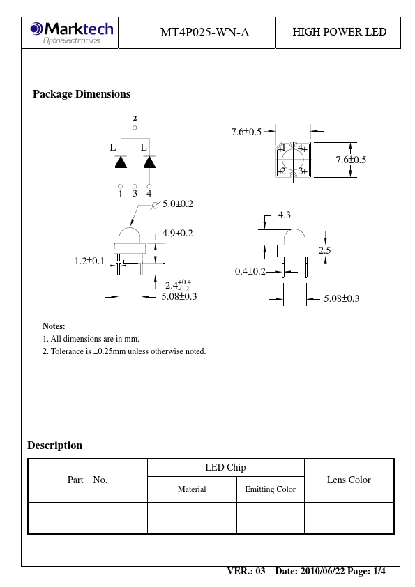 MT4P025-WN-A