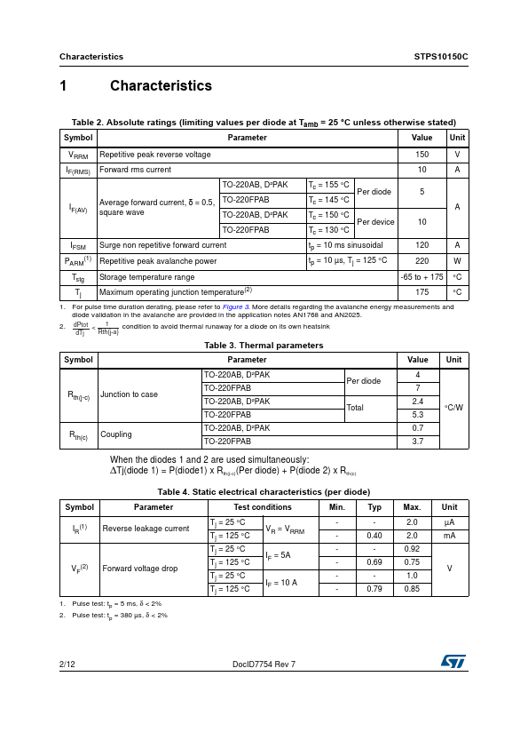 STPS10150CFP