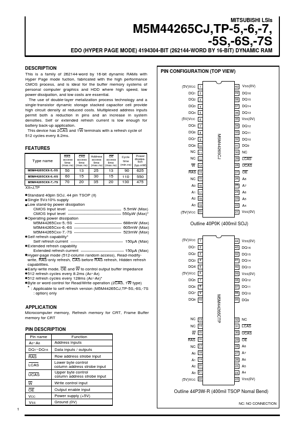 M5M44265CTP-5S