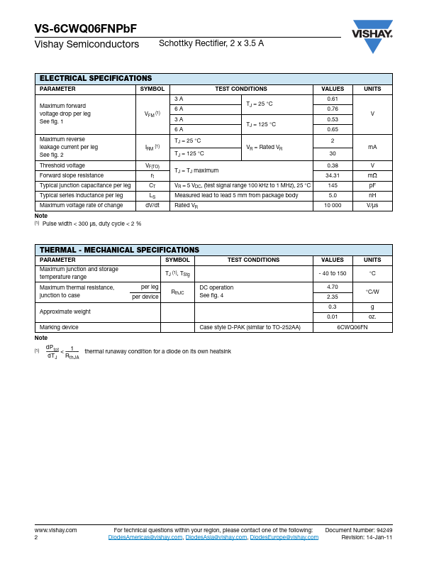 VS-6CWQ06FNPbF