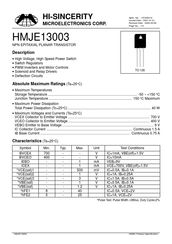 HMJE13003