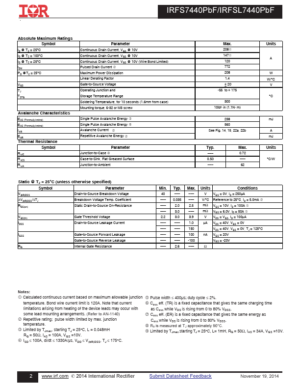 IRFSL7440PBF