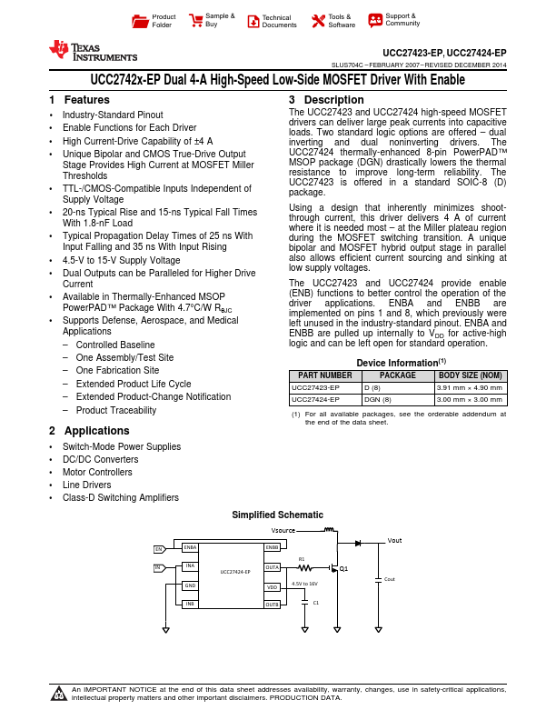 UCC27424-EP