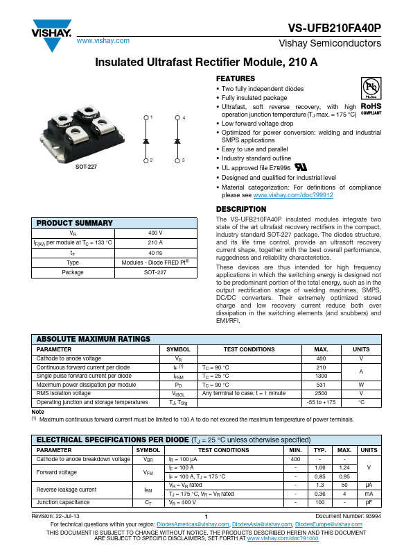 VS-UFB210FA40P