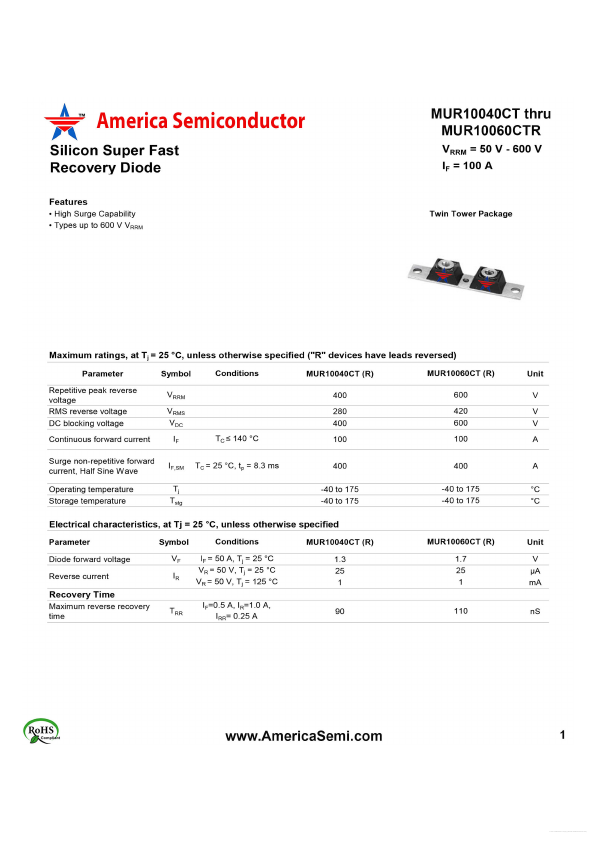 MUR10060CTR