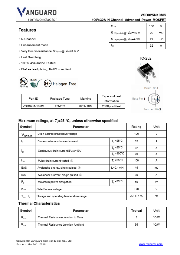 VSD025N10MS