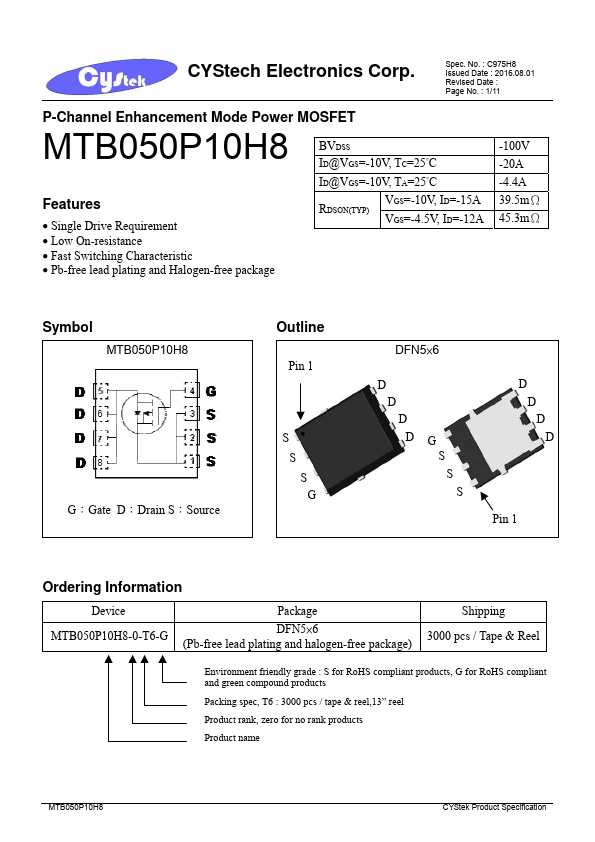 MTB050P10H8