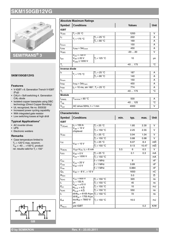 SKM150GB12VG