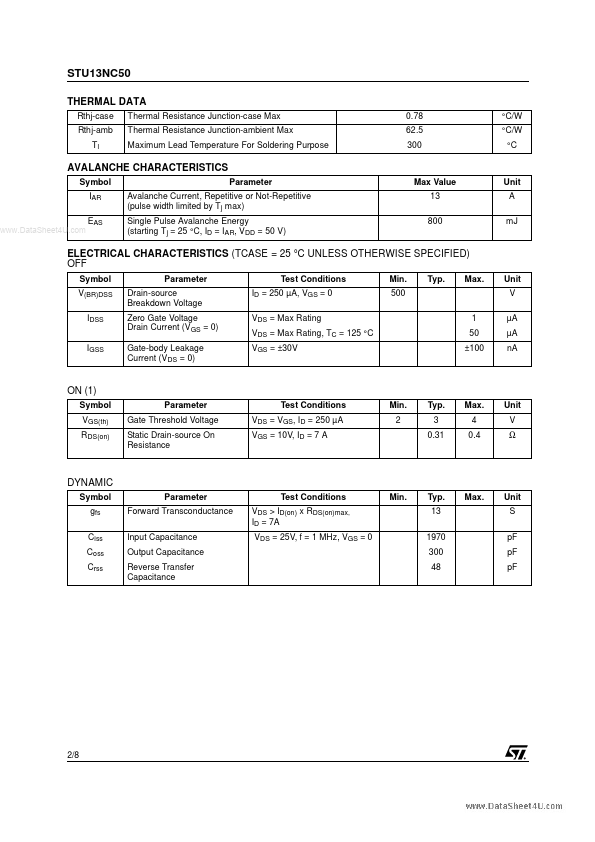 STU13NC50