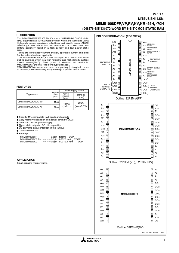 M5M51008DKV-55H