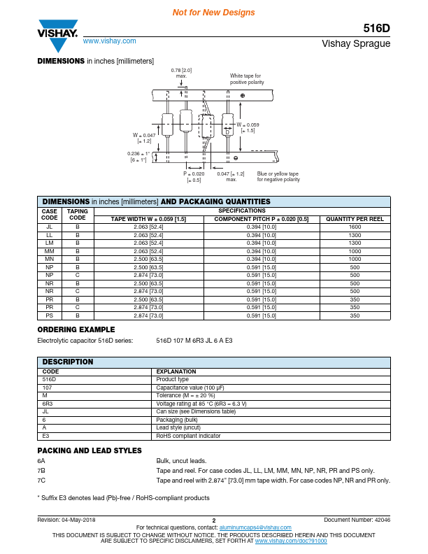 516D107M016LM6AE3