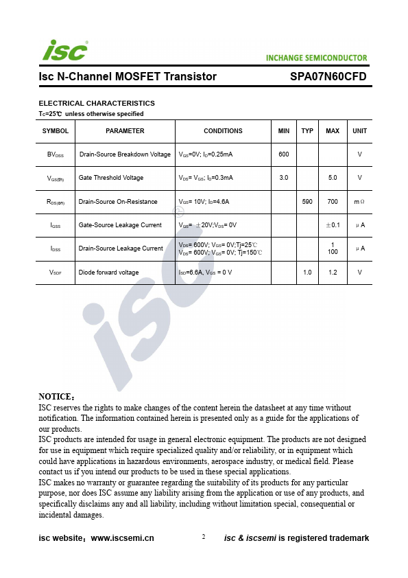 SPA07N60CFD