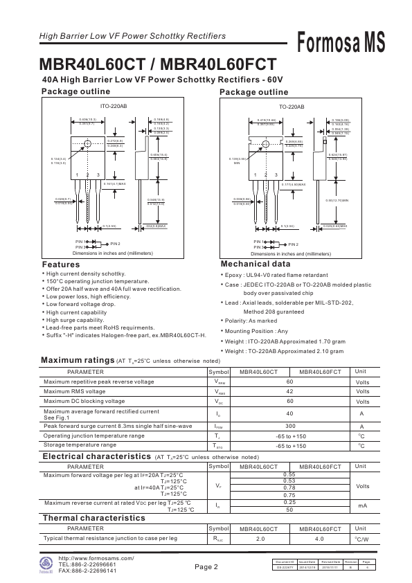 MBR40L60CT