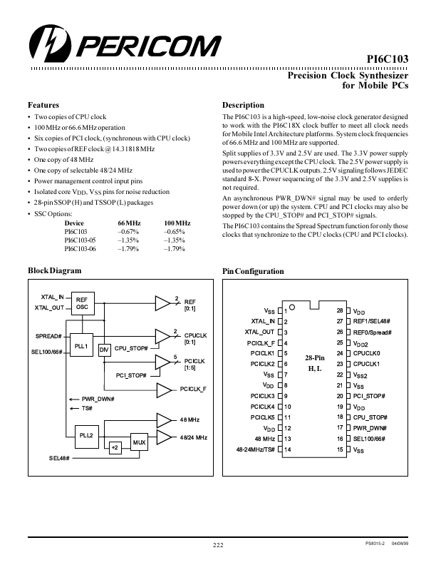 PI6C103