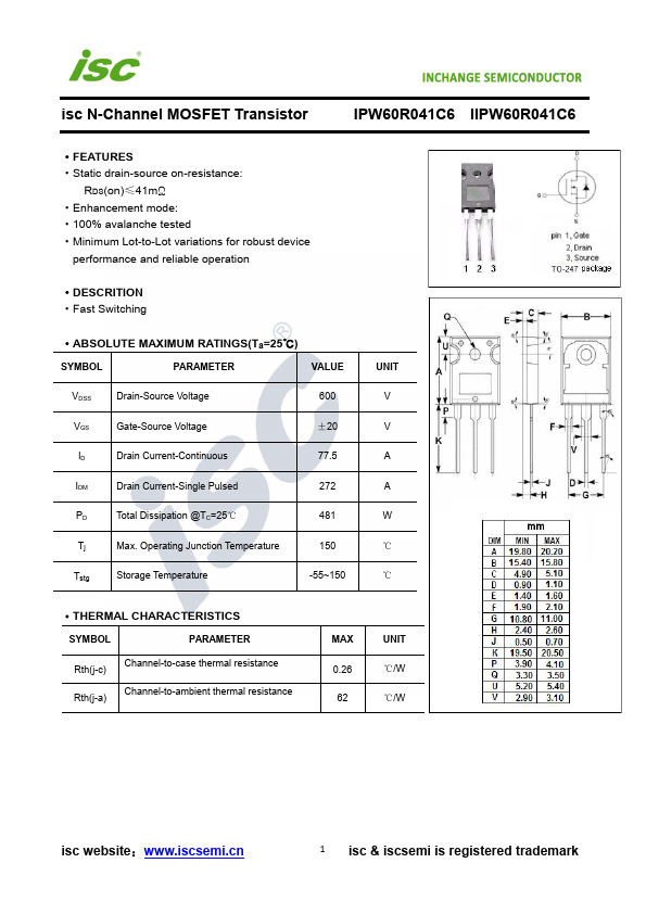 IPW60R041C6