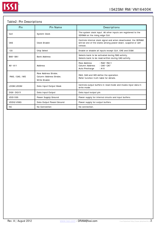 IS42VM16400K