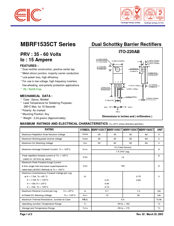 MBRF1535CT