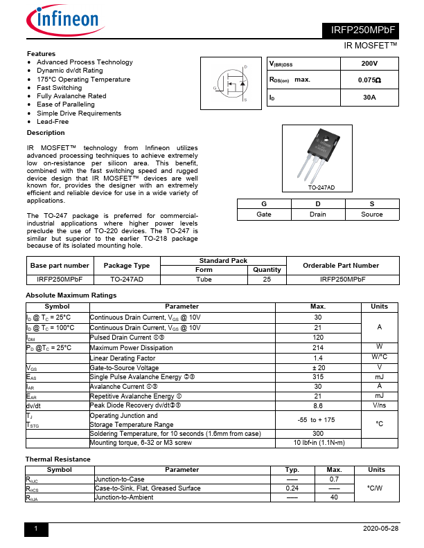 IRFP250MPbF