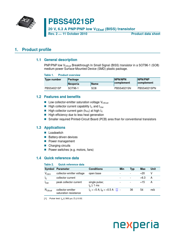 PBSS4021SP