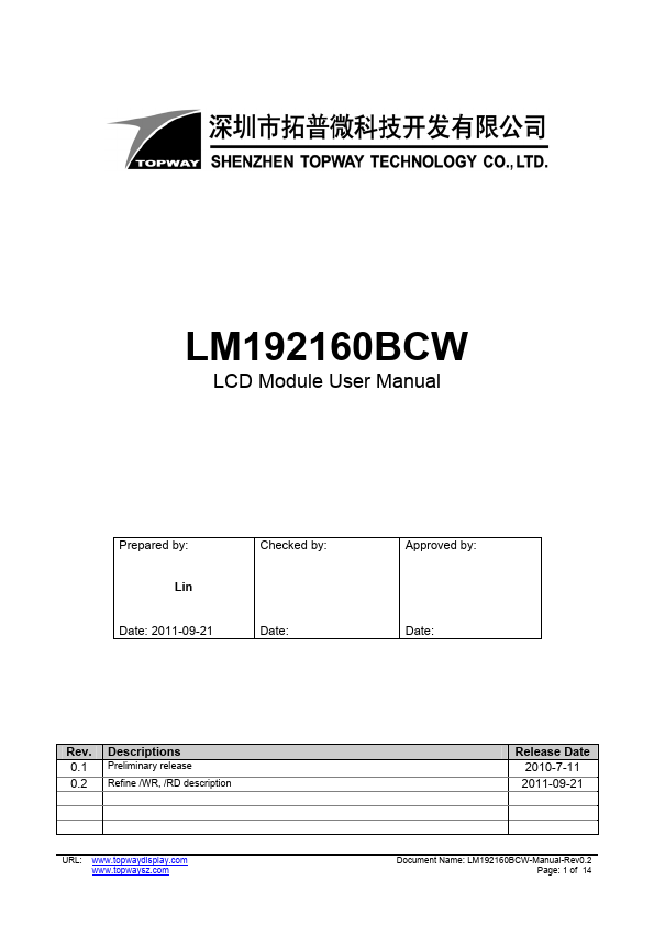 LM192160BCW