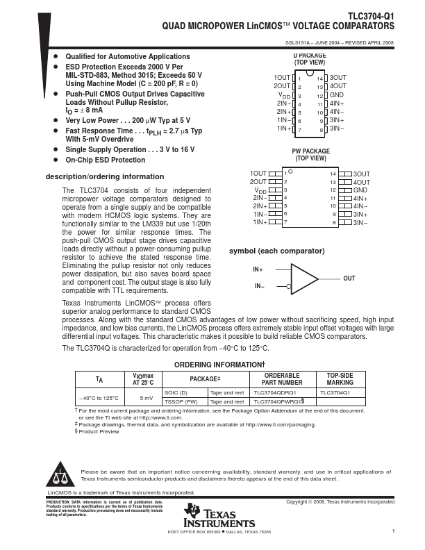 TLC3704-Q1