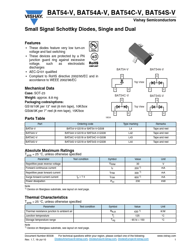 BAT54C-V