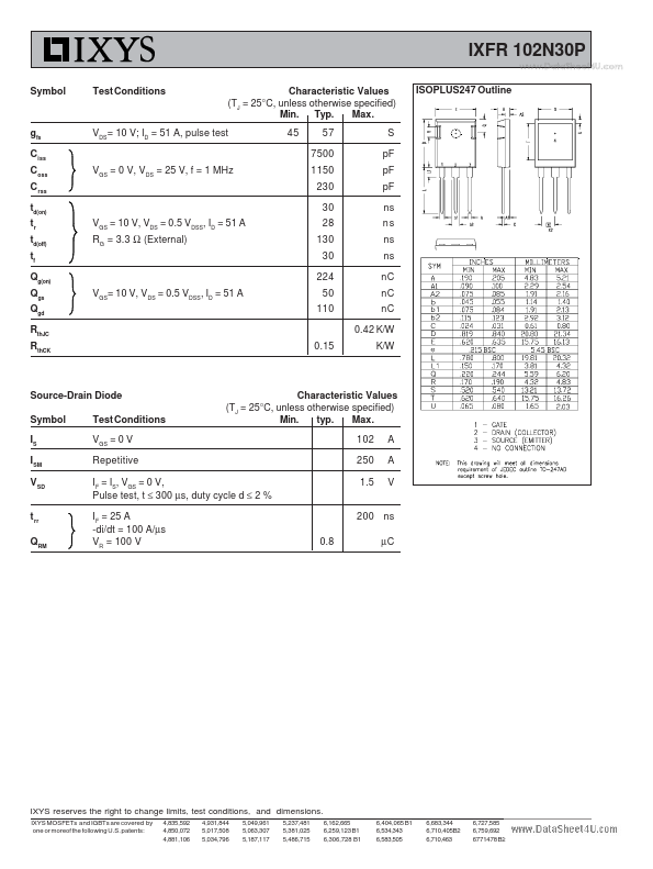 IXFR102N30P