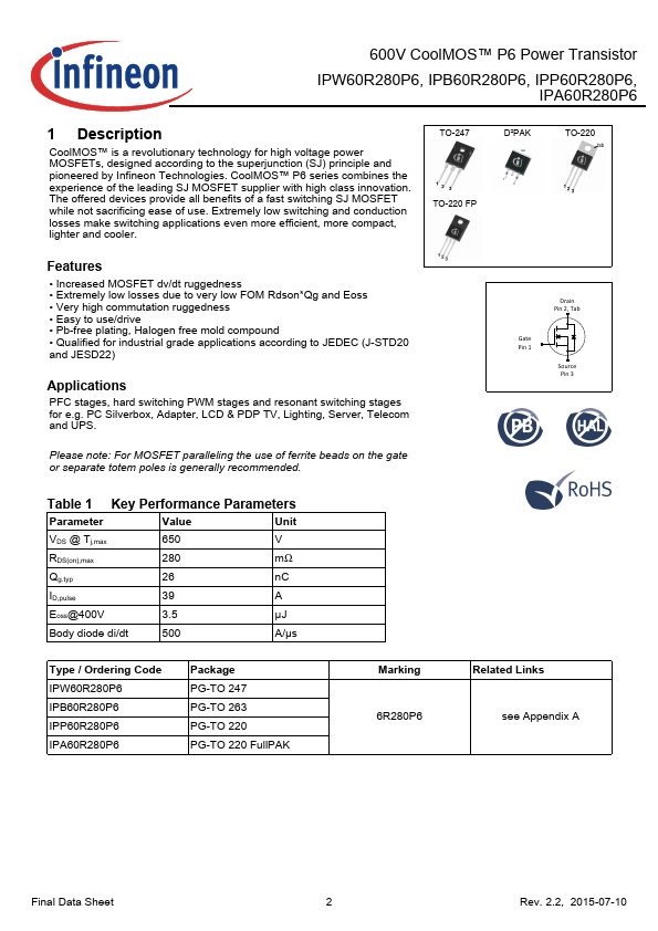 IPA60R280P6