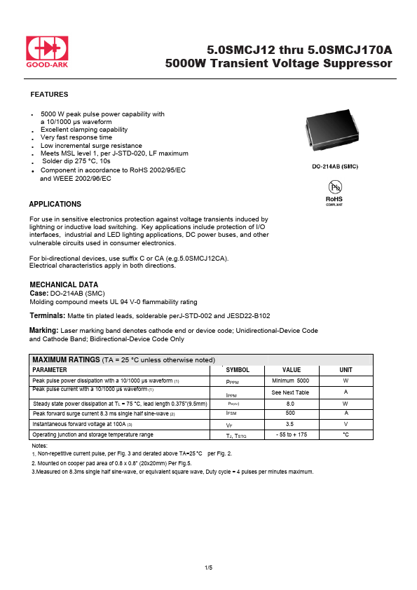 5.0SMCJ20A