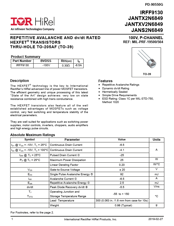 JANTXV2N6849