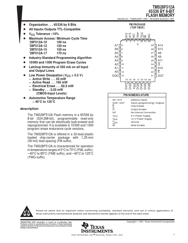 TMS28F512A