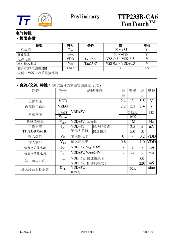 TTP233B-CA6