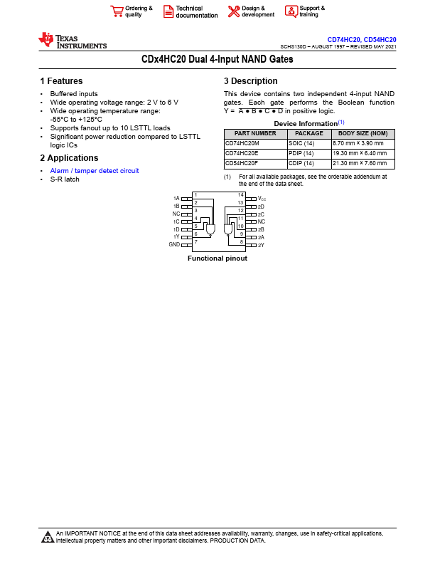 CD74HC20