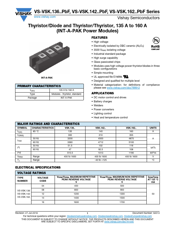 VS-VSKT162-08PBF