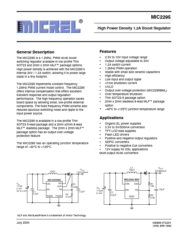 MIC2295