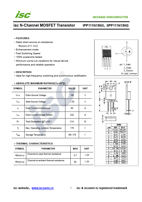 IPP111N15N3