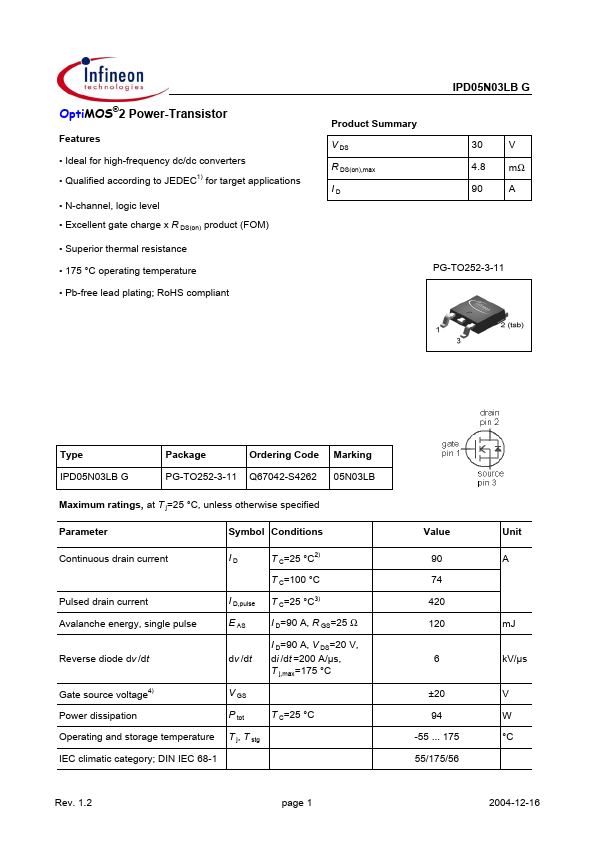 IPD05N03LB