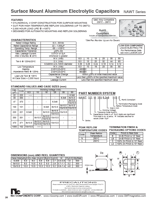 NAWT102M6.3V10X10.5LBF