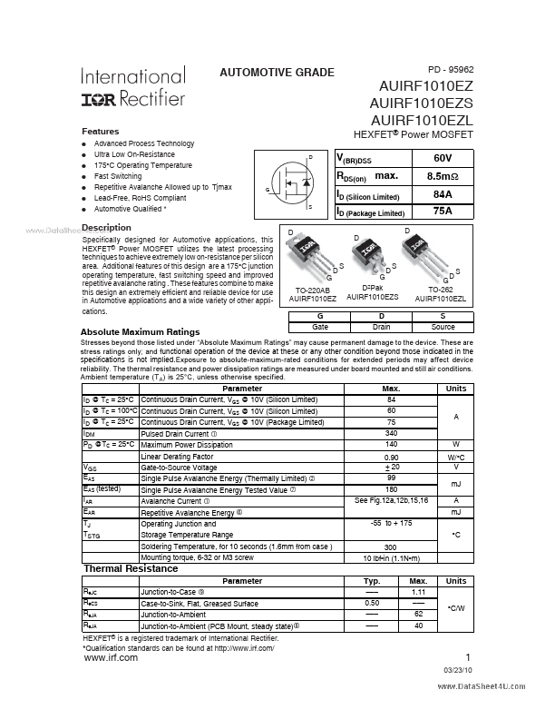 AUIRF1010EZS