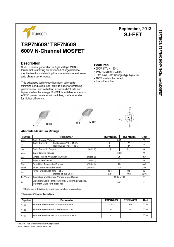 TSP7N60S