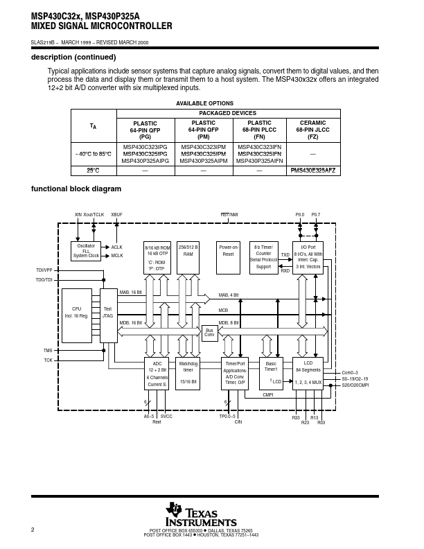 MSP430C325