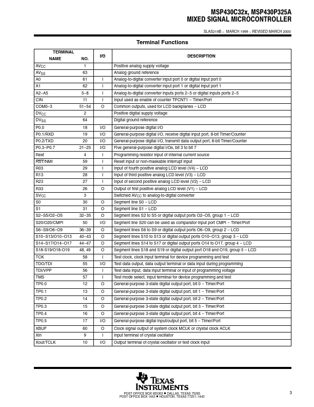 MSP430C325