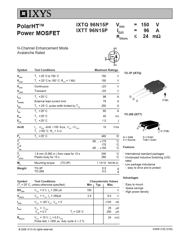 IXTQ96N15P