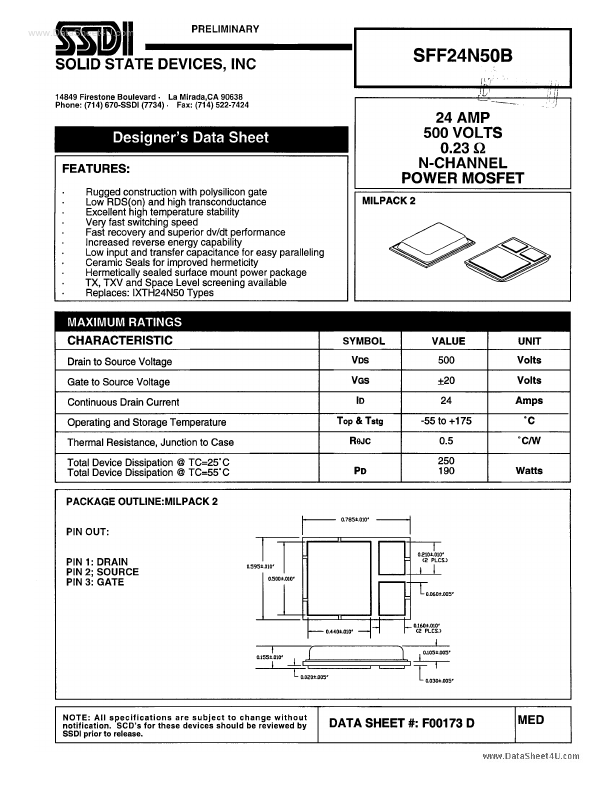 SFF24N50B