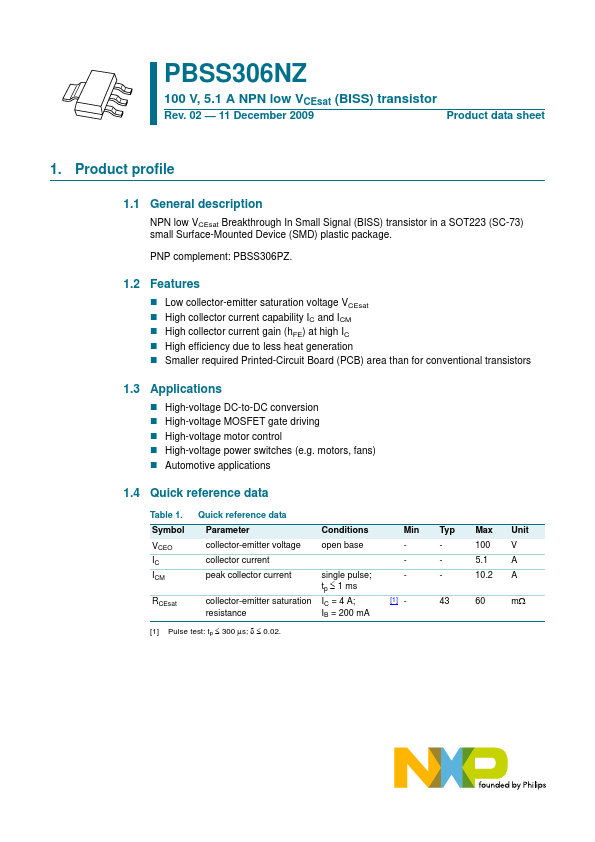 PBSS306NZ