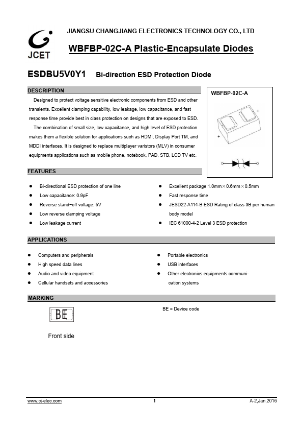 ESDBU5V0Y1